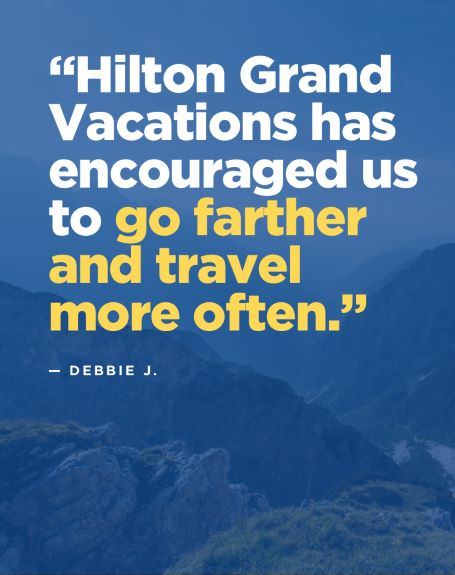 Picture quote with Hilton Grand Vacations Owner review.