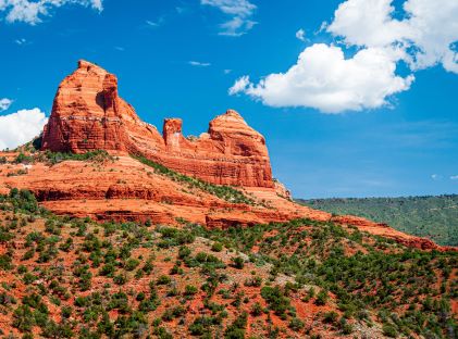 Snoopy Rock, a red rock formation near Sedona, Arizona