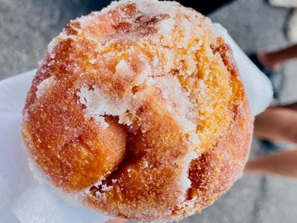 A malasada, a Portugese donut and popular treat in Hawaii