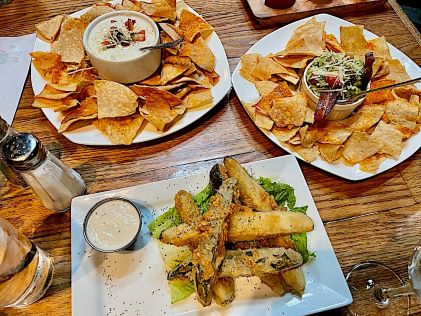 A table set with appetizers during Omaha Restaurant Week