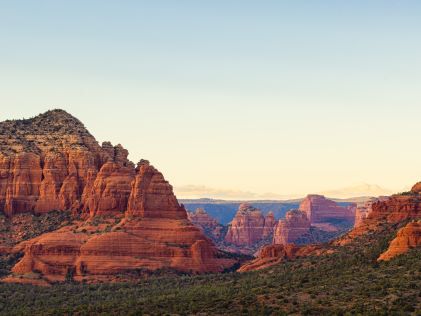 Striking red rock mountains near Sedona, Arizona