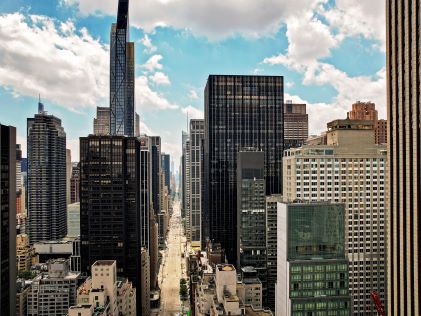 View of New York City skyscrapers