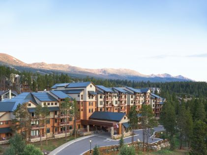 Exterior of Valdoro Mountain Lodge, a Hilton Grand Vacations Club in Breckenridge, Colorado